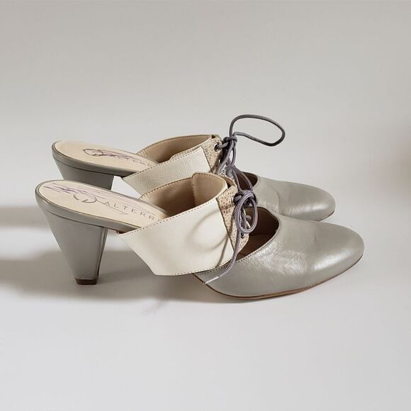Alterre Interchangeable Women's Gray & Beige Heels Size 7 - Picture 6 of 11